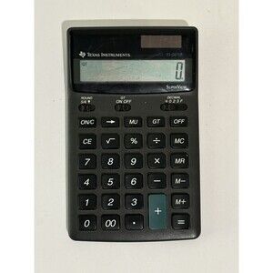 Texas Instruments TI-5018 Super View Calculator Black Tested & Working
